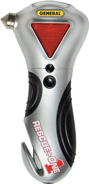 GENERAL RESCUEplusONE 7902 Car Escape Tool, AAA Battery, Magnetic Handle, Rubber, White [SKU: ORG0714014]