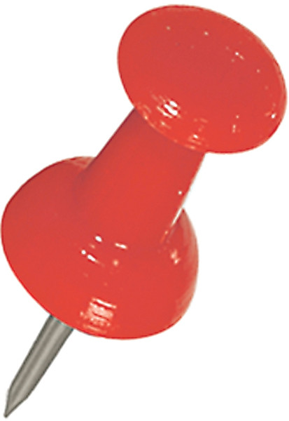 HILLMAN 122642 Push Pin, 5 in L, Plastic, Red [SKU: ORG7730377]