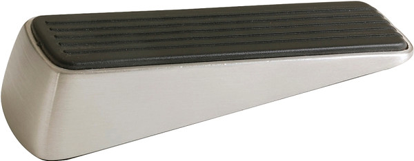 Shepherd Hardware 3314 Wedge Door Stop, Rubber, Satin Nickel [SKU: ORG9714601]