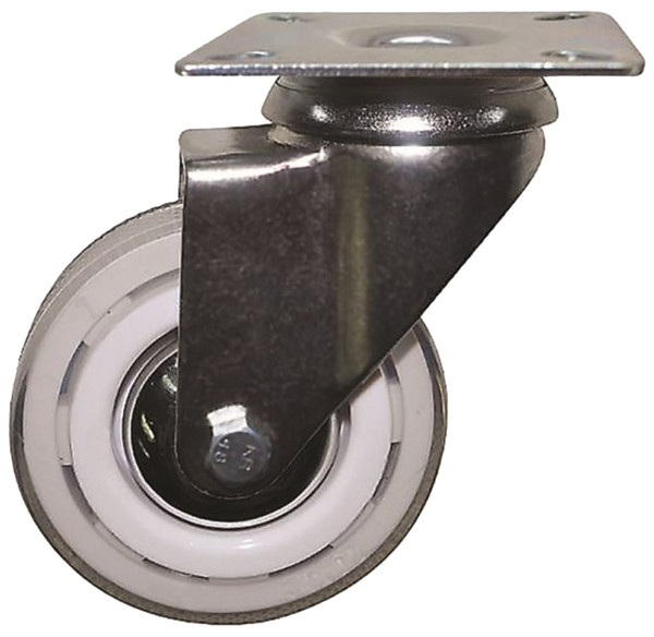 Shepherd Hardware 6265 Swivel Caster, 3 in Dia Wheel, Polyurethane Wheel, White, 132 lb [SKU: ORG7242167]
