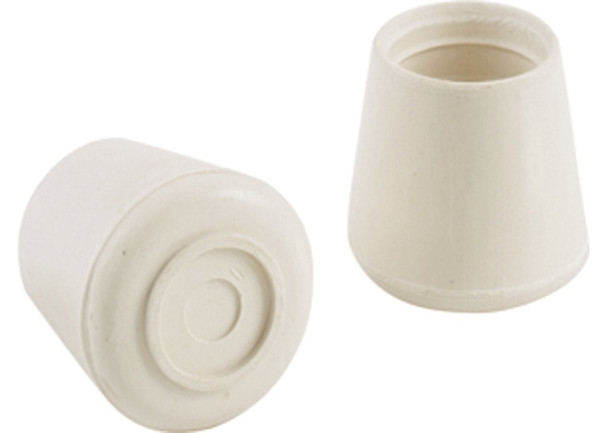 Shepherd Hardware 9117 Furniture Leg Tip, Round, Rubber, Off-White, 1/2 in Dia [SKU: ORG2112662]