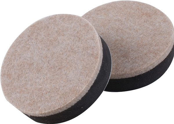 Shepherd Hardware 9408 Slider Pad, Felt Cloth, Beige, 2-1/2 in Dia, 1/2 in Thick, Round [SKU: ORG3868650]