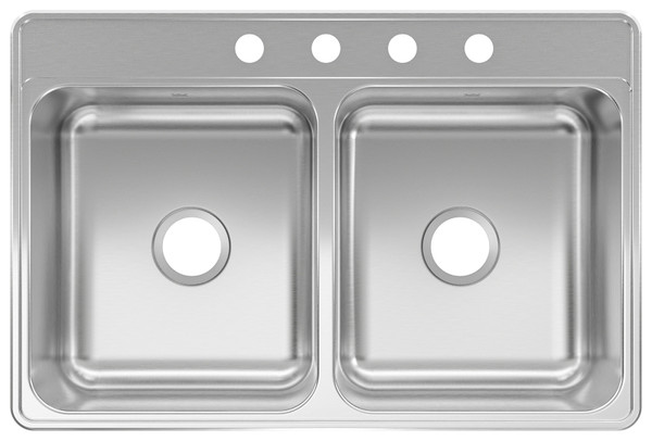 SINK DOUBLE BOWL SS 33X22X7IN [SKU: ORG7390131]