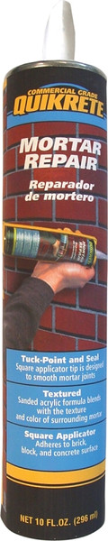 Quikrete 8620-09 Mortar Repair, Gray, 10 oz Caulking Tube [SKU: ORG6017669]