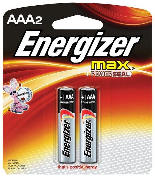 Energizer E92BP-2 Battery, 1.5 V Battery, 1250 mAh, AAA Battery, Alkaline, Manganese Dioxide, Zinc [SKU: ORG8332017]