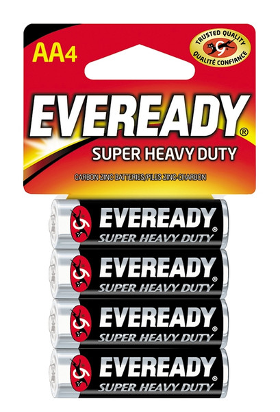Eveready 1215 1215SW-4 Battery, 1.5 V Battery, 1.1 Ah, AA Battery, Alkaline, Manganese Dioxide, Zinc [SKU: ORG8416778]