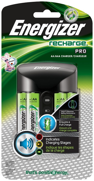 Energizer CHPROWB4 Battery Charger, AA, AAA Battery, Nickel-Metal Hydride Battery, 4 -Battery, Black [SKU: ORG9103375]