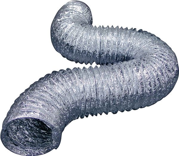 Lambro 412 Flexible Air Connector, 4 in, 8 ft L, Aluminum [SKU: ORG8342743]