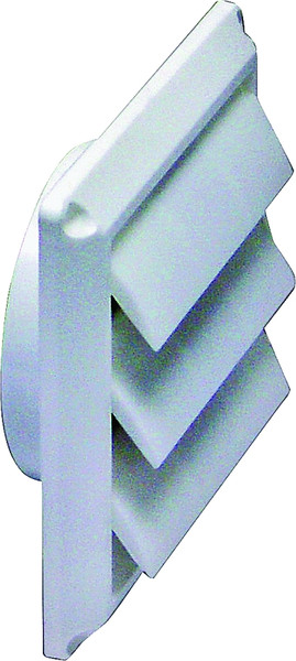 Lambro 2676W Louvered Vent, 4 in L, 4.64 in W, Plastic, White, Wall Installation [SKU: ORG6987432]