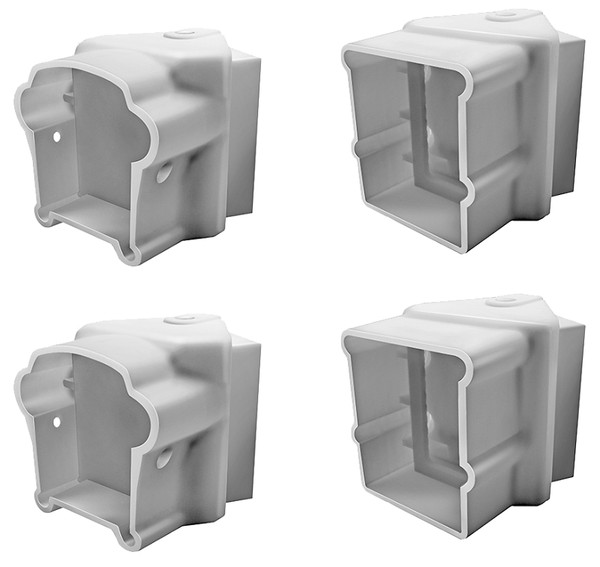 Xpanse Premier 73012498 Rail Angle Bracket, Vinyl, White, For: Premier Series Railings [SKU: ORG9020561]