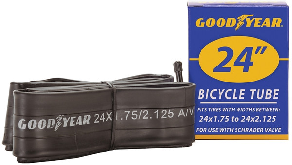 KENT 91078 Bicycle Tube, Butyl Rubber, Black, For: 24 x 1-3/4 in to 2-1/8 in W Bicycle Tires [SKU: ORG9954264]