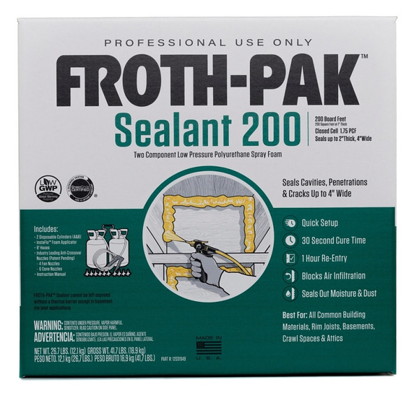 Dow Froth-Pak 12031949 Foam Sealant Kit, 30 s Functional Cure, 240 deg F [SKU: ORG5123617]