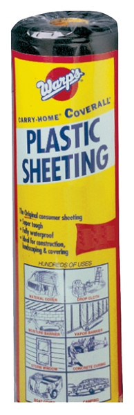 Warp's 4CH15-B Poly Film, 25 ft L, 15 ft W, Black [SKU: ORG8358905]