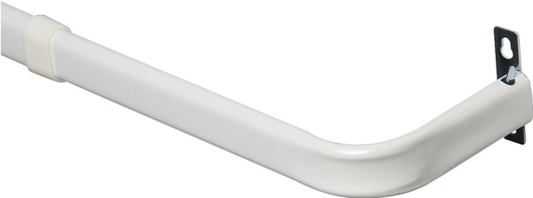 Kenney KN526 Curtain Rod, 1 in Dia, 28 to 48 in L, Steel, White [SKU: ORG7533391]