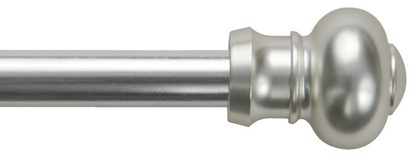 Kenney KN360/19 Cafe Rod, 7/16 in Dia, 28 to 48 in L, Metal, Satin Silver [SKU: ORG7194459]