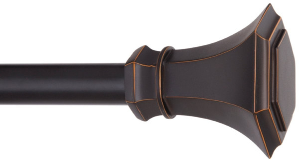 Kenney KN80107 Curtain Rod, 3/4 in Dia, 66 to 120 in L, Black Copper [SKU: ORG2240778]