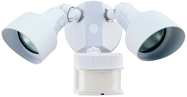 Heath Zenith Dualbrite Series HZ-5597-WH Security Light, 120 V, 200 W, 2-Lamp, Halogen Lamp [SKU: ORG6531289]