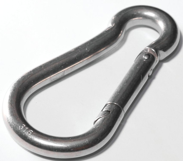 BARON 2450S-5/16 Spring Snap, 280 lb Working Load, Stainless Steel, Zinc [SKU: ORG0757518]
