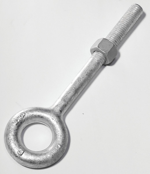 BARON 24-5/8X4 Eye Bolt, 5/8 in Thread, 2 in L Thread, 1-1/4 in ID x 2-1/2 in OD Dia Eye, 4 in L Shank, Galvanized Steel [SKU: ORG6342323]