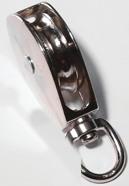 BARON 0173ZD-1/2 Rope Pulley, 5/32 in Rope, 25 lb Working Load, 1/2 in Sheave, Nickel [SKU: ORG9903279]