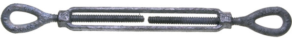 BARON 15-1/2X6 Turnbuckle, 2200 lb Working Load, 1/2 in Thread, Eye, Eye, 6 in L Take-Up, Galvanized Steel [SKU: ORG6345060]