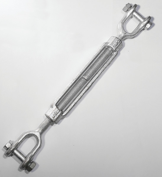 BARON 19-5/8X9 Turnbuckle, 3500 lb Working Load, 5/8 in Thread, Jaw, Jaw, 9 in L Take-Up, Galvanized Steel [SKU: ORG6346308]