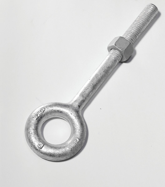 BARON 24-5/8X6 Eye Bolt, 5/8 in Thread, 3 in L Thread, 1-1/4 in ID x 2-1/2 in OD Dia Eye, 6 in L Shank, Galvanized Steel [SKU: ORG6343404]