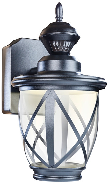 Heath Zenith HZ-4630-BK Decorative Motion Sensing Light, 120 VAC, Integrated LED Lamp, 500 Lumens Lumens, Metal Fixture [SKU: ORG7616931]