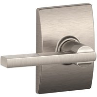 Schlage Latitude Series F10VLAT619CEN Passage Lever, Zinc, Satin Nickel [SKU: ORG6950794]