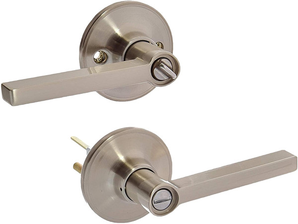 Dexter J Series J40V SOL 619 Privacy Lockset, Turnbutton Lock, Lever Handle, Metal, Satin Nickel, Reversible Hand [SKU: ORG4280822]