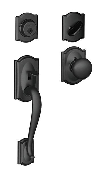 Schlage F Series F60 CAM 622 PLY Handleset, 1 Grade, Keyed Alike Key, Zinc, Matte Black, 2-3/8, 2-3/4 in Backset [SKU: ORG0181628]