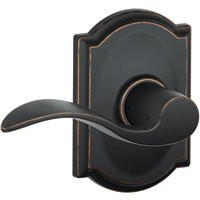 Schlage Accent Series F10VACC716CAM Passage Lever Lockset, Zinc, Aged Bronze [SKU: ORG4276945]