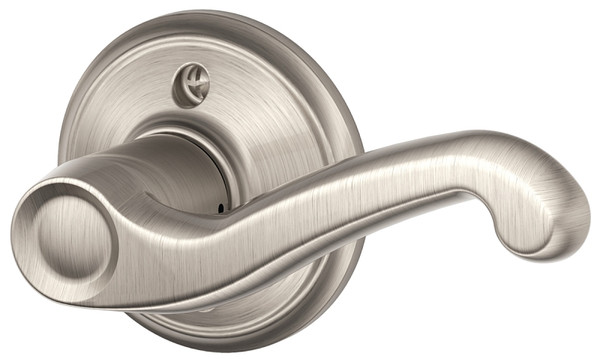 Schlage Flair Series F170FLA619RH Dummy Lever, Zinc, Satin Nickel [SKU: ORG6974570]