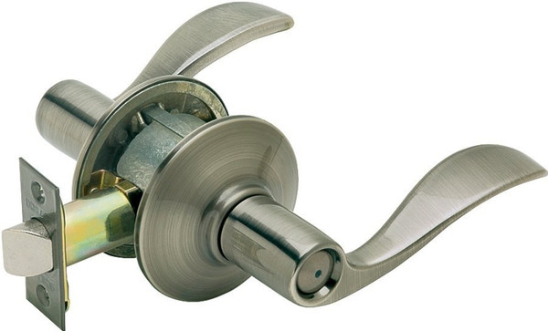 Schlage Accent Series F40V ACC 620 Privacy Lever, Solid Brass, Antique Pewter [SKU: ORG1211309]