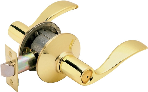 Schlage Accent Series F40 ACC 605 Privacy Lever, Brass, Brass [SKU: ORG3360641]