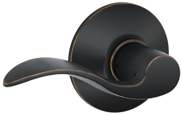 Schlage Accent Series F10ACC716 Passage Lever, Zinc, Aged Bronze [SKU: ORG1756626]