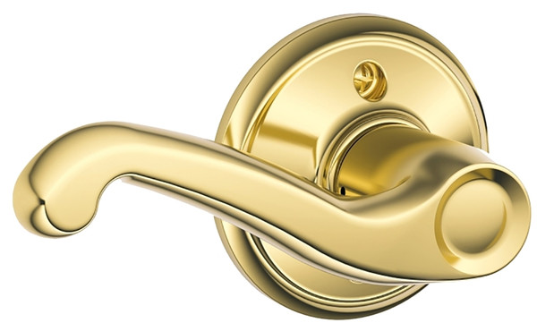 Schlage Flair Series F170FLA605RH Dummy Lever, Zinc, Brass [SKU: ORG6174684]