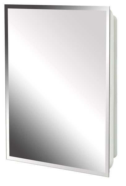 Zenith MP109 Medicine Cabinet, 16 in OAW, 4-1/2 in OAD, 20 in OAH, Polystyrene, Metallic, 2-Shelf [SKU: ORG0787978]