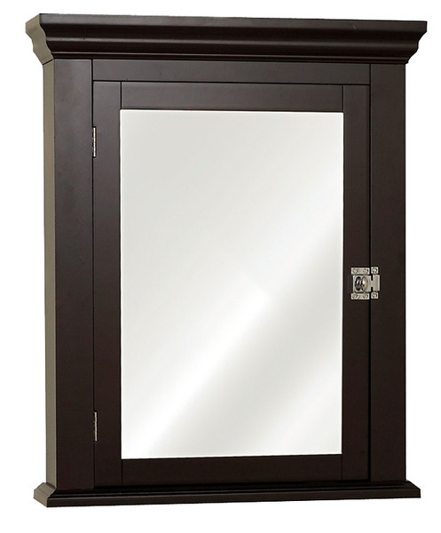 Zenith Early American Series MC11CH Medicine Cabinet, 22-1/4 in OAW, 5-3/4 in OAD, 27-1/4 in OAH, Wood, Espresso [SKU: ORG4487716]