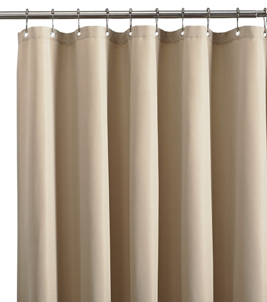 Zenna Home LFRLWTRTNL Shower Curtain Liner, 72 in L, 70 in W, Polyester, Tan [SKU: ORG7614563]