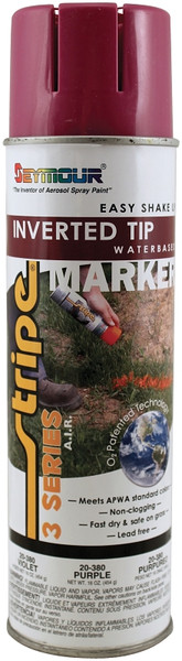 SEYMOUR Stripe 3 20-380 Marking Paint, Purple, 20 oz, Aerosol Can [SKU: ORG0375881]