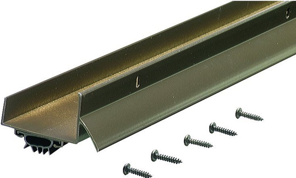 M-D 06197 Door Bottom with Drip Cap, 36 in L, 1-3/4 in W, 1-5/8 in H, Aluminum, Bronze [SKU: ORG1711183]