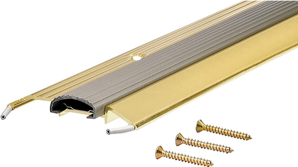 M-D 09043 Low Threshold, 36 in L, 3-3/4 in W, Aluminum, Brite Gold [SKU: ORG5553037]