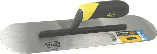 M-D 20050 Pool Finishing Trowel, Hardened Steel Blade, Comfort Grip Handle, Thermoplastic Handle, 4 in OAW [SKU: ORG3520285]