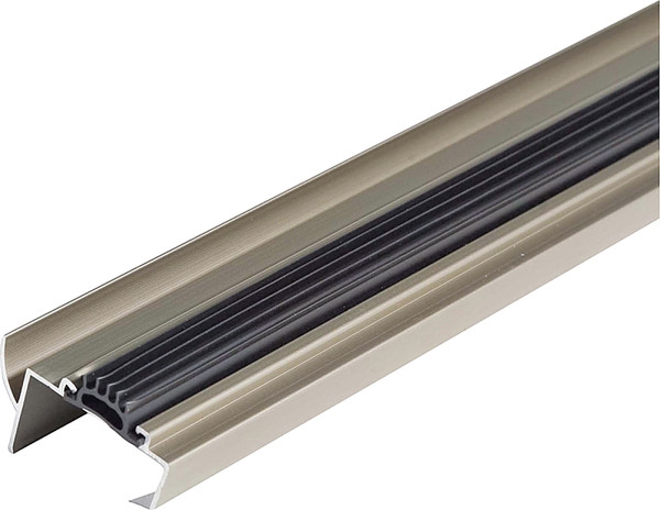 M-D DB003 Series 25710 Door Bottom with Drip Cap, 36 in L, 2.13 in W, 1-1/2 in H, Aluminum/Vinyl, Satin Nickel [SKU: ORG7535479]
