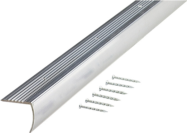 M-D 66266 Stair Edging, 75 in L, 1.28 in W, Aluminum [SKU: ORG2472157]