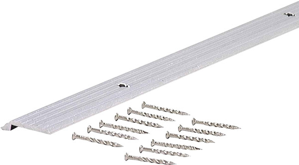 M-D 78030 Tile Edge, 36 in L, 3/4 in W, Vinyl, Silver [SKU: ORG2358752]