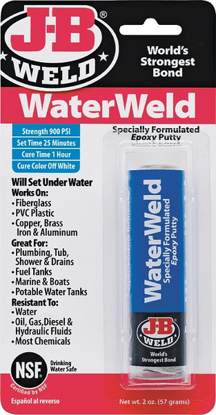 J-B WELD 8277 Epoxy Putty, White, Solid, 2 oz Stick Pack [SKU: ORG6745012]