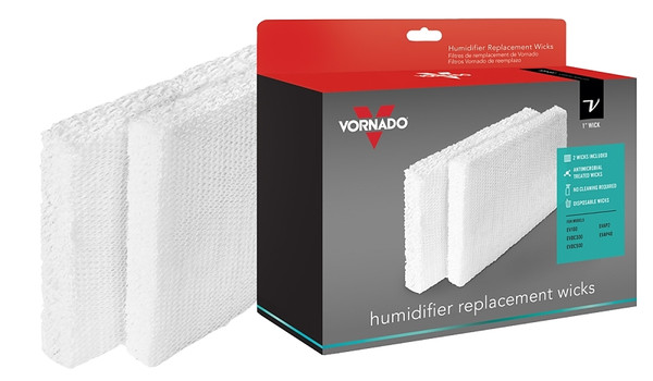 VORNADO MD1-0034 Humidifier Wick, 7.2 in L, 9-1/2 in W, Antimicrobial Filter Media, White [SKU: ORG7407133]