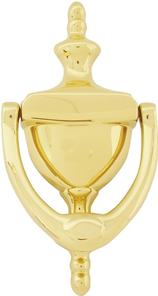 Schlage SC2-3125-605 Door Knocker, Brass, Brass, 3-15/16 in Mounting Hole [SKU: ORG6367486]
